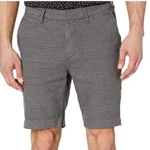 John Varvatos Star USA Linen Johnny Flat Front Shorts in Flint